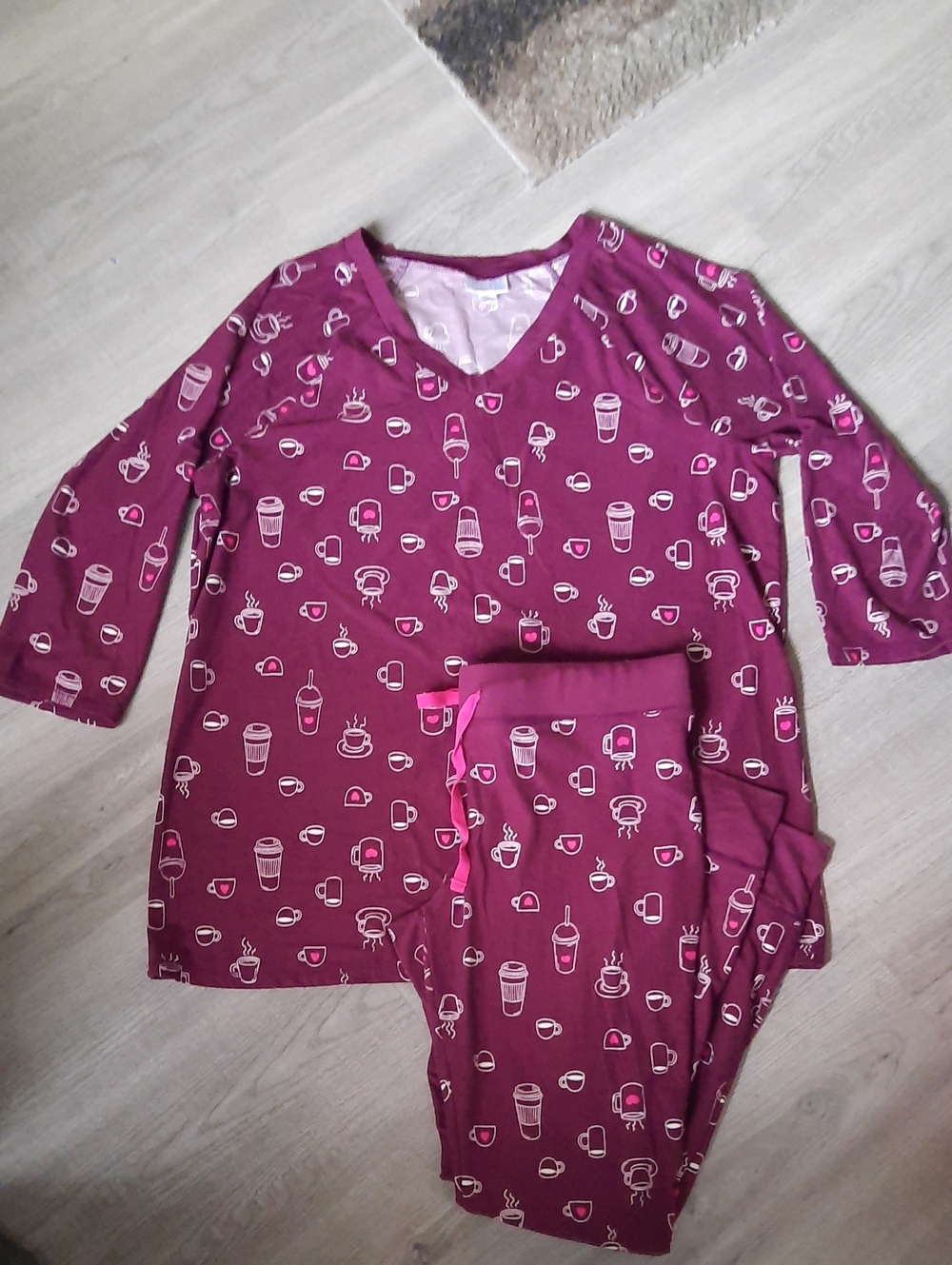 Lularoe Dream Holly Pajamas - Coffee Theme